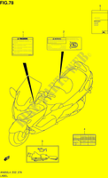 ETIQUETTE (AN650L4 E02) pour Suzuki BURGMAN 650 2014