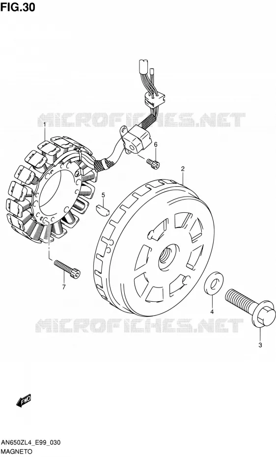 ALLUMAGE ROTOR - STATOR Suzuki SCOOTER 650 BURGMAN 2014  AN650Z L4 (E99)