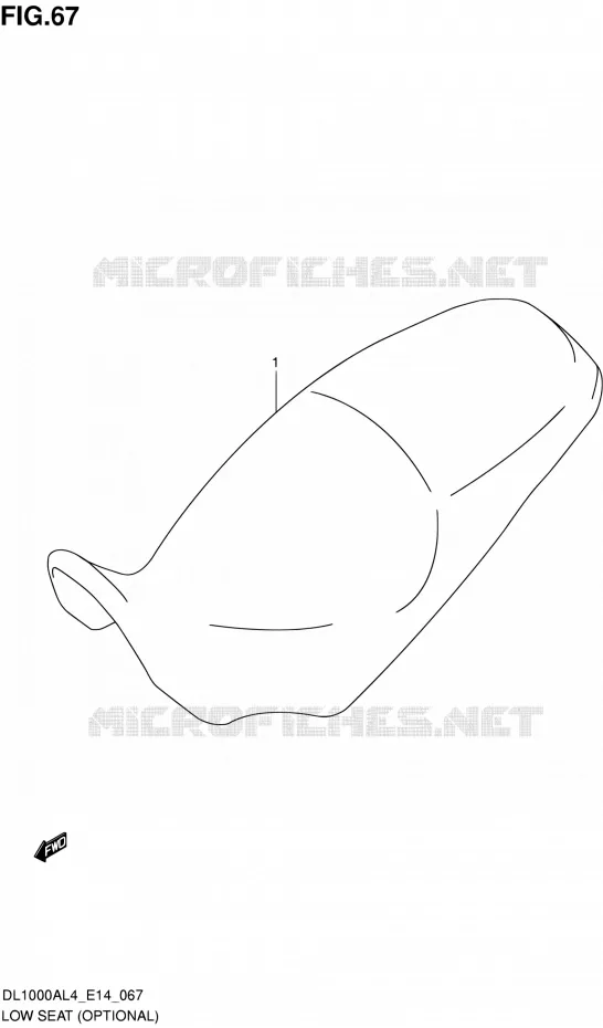 SELLE BASSE (OPTIONAL) Suzuki MOTO 1000 V-STROM 2014  DL1000A L4 (E14)