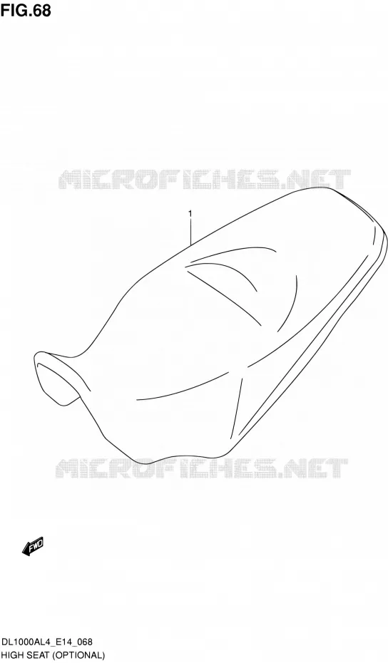 SELLE HAUTE (OPTIONAL) Suzuki MOTO 1000 V-STROM 2014  DL1000A L4 (E14)