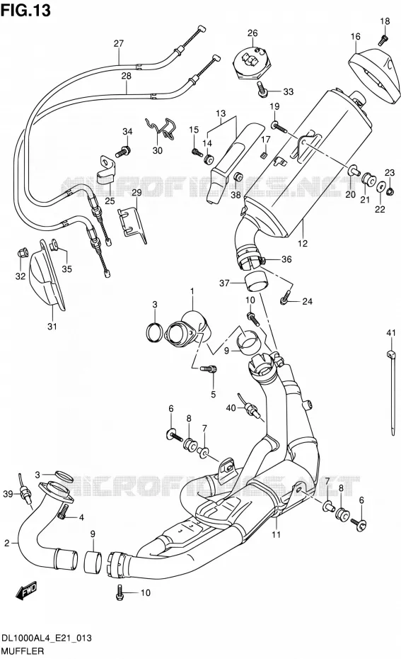 SILENCIEUX Suzuki MOTO 1000 V-STROM 2014  DL1000A L4 (E21)