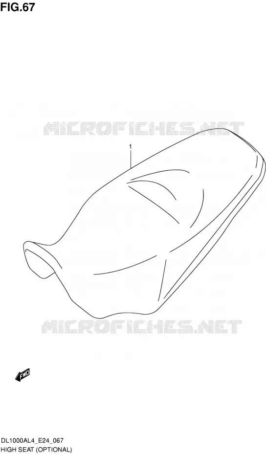 SELLE HAUTE (OPTIONAL) Suzuki MOTO 1000 V-STROM 2014  DL1000A L4 (E24)
