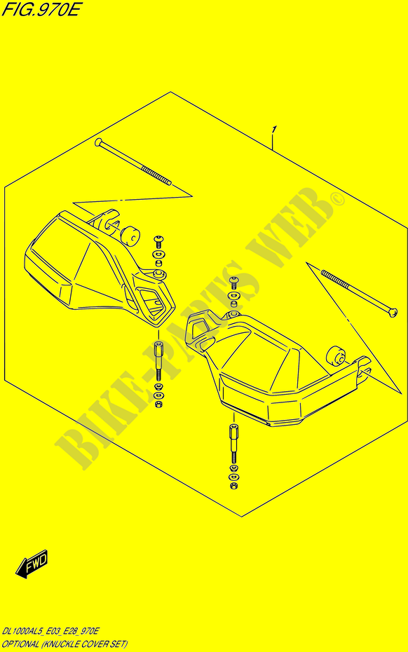 OPTIONS (KNUCKLE COVER SET) pour Suzuki V-STROM 1000 2015