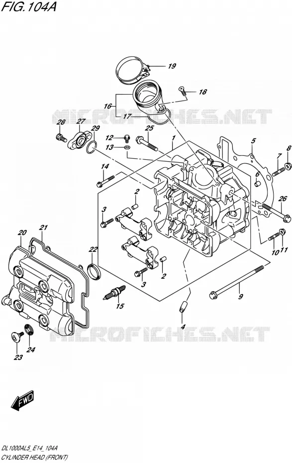 CULASSE (AVT) Suzuki MOTO 1000 V-STROM 2015  DL1000A L5 (E14)