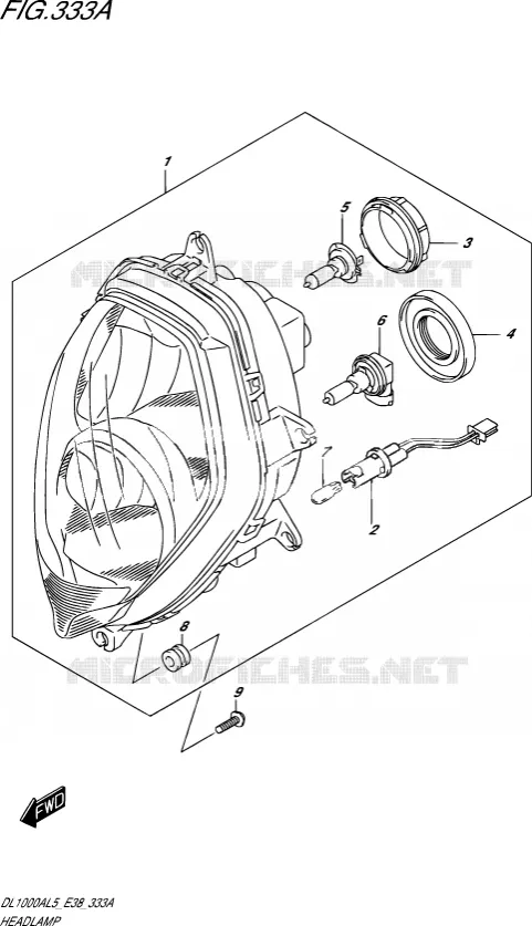 PHARE Suzuki MOTO 1000 V-STROM 2015  DL1000A L5 (E38)