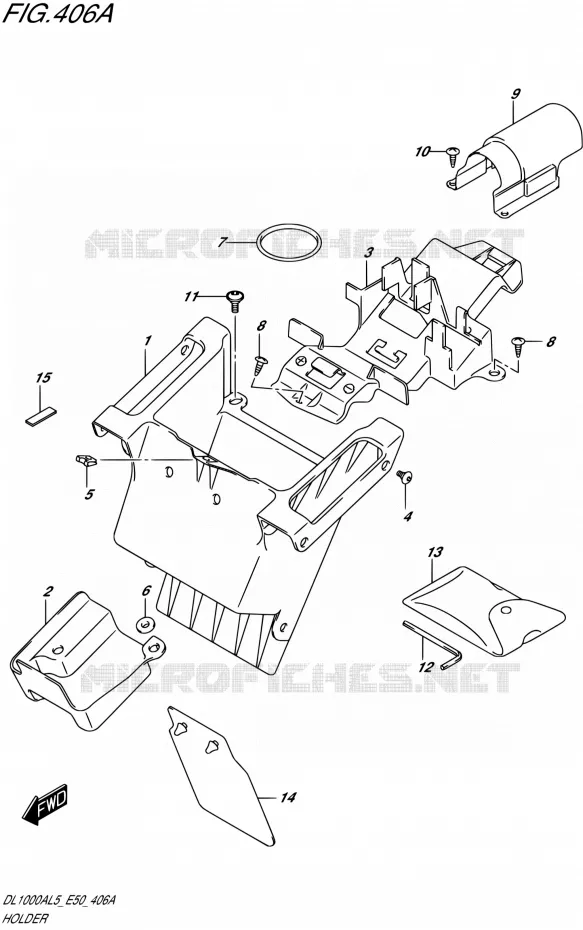 SUPPORT Suzuki MOTO 1000 V-STROM 2015  DL1000A L5 (E50)