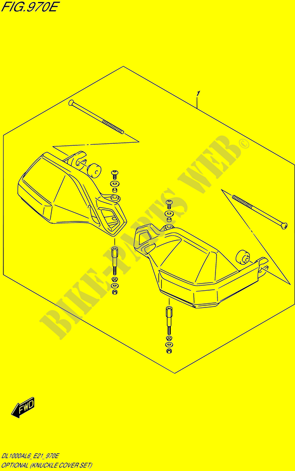 OPTIONS (KNUCKLE COVER SET) pour Suzuki V-STROM 1000 2016