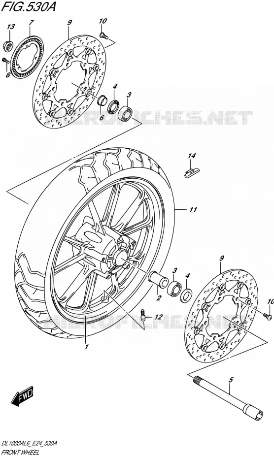 ROUE AVANT Suzuki MOTO 1000 V-STROM 2016  DL1000A L6 (E24)