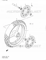 ROUE AVANT (DL650L1 E02) pour Suzuki V-STROM 650 2011