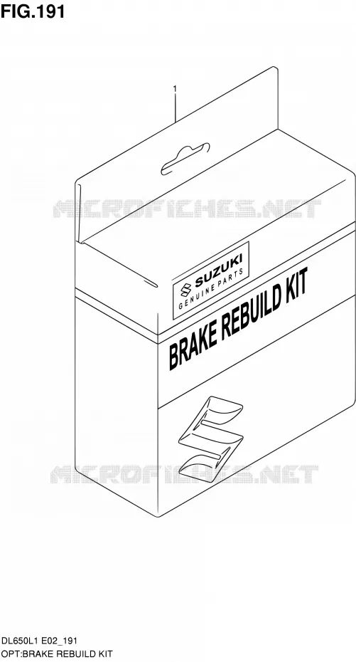 KIT REPARATION DE FREIN (DL650L1 E19) Suzuki MOTO 650 V-STROM 2011  DL650A L1 (E02,E19,E24)