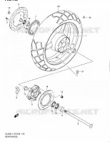 ROUE ARRIERE (DL650AL1 E03) pour Suzuki V-STROM 650 2011