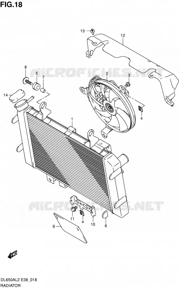 RADIATEUR Suzuki MOTO 650 V-STROM 2012  DL650A L2 (E38)