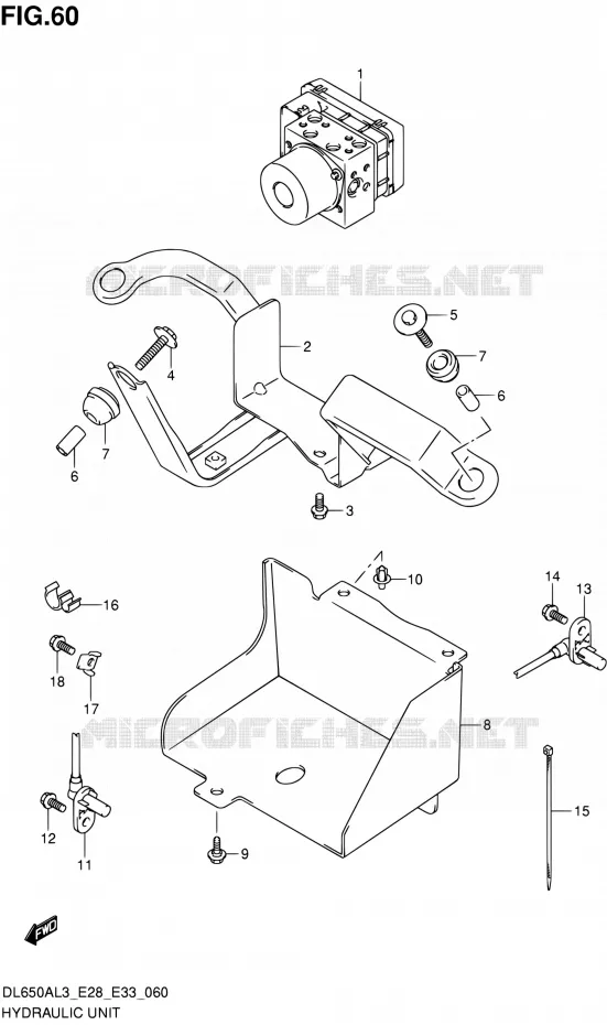 SYSTÈME ABS Suzuki MOTO 650 V-STROM 2013  DL650A L3 (E03,E28,E33)