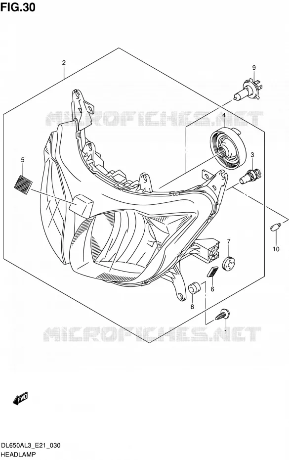 PHARE Suzuki MOTO 650 V-STROM 2013  DL650A L3 (E21)
