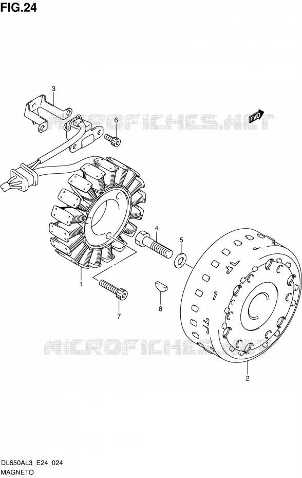 ALLUMAGE ROTOR - STATOR Suzuki MOTO 650 V-STROM 2013  DL650A L3 (E24)