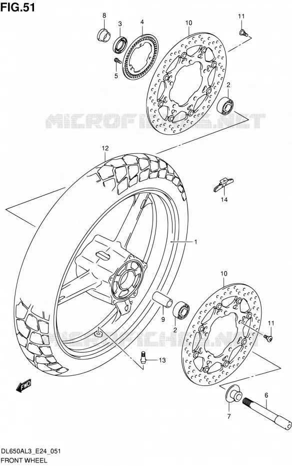ROUE AVANT Suzuki MOTO 650 V-STROM 2013  DL650A L3 (E24)