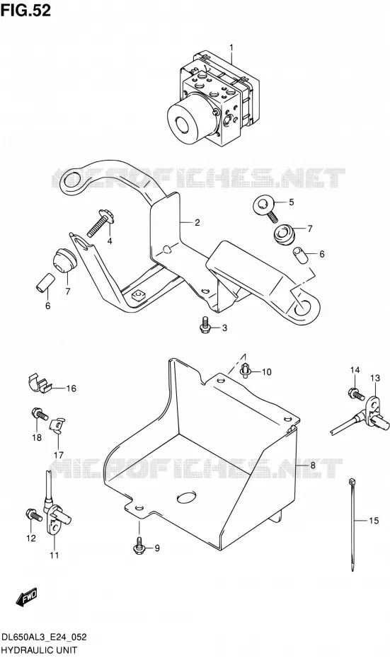 SYSTÈME ABS Suzuki MOTO 650 V-STROM 2013  DL650A L3 (E24)