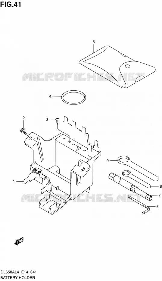 BAC A BATTERIE - OUTILS Suzuki MOTO 650 V-STROM 2014  DL650A L4 (E14)