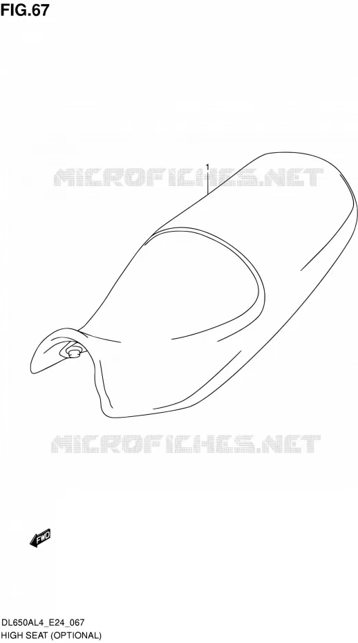 SELLE HAUTE (OPTIONAL) Suzuki MOTO 650 V-STROM 2014  DL650A L4 (E24)