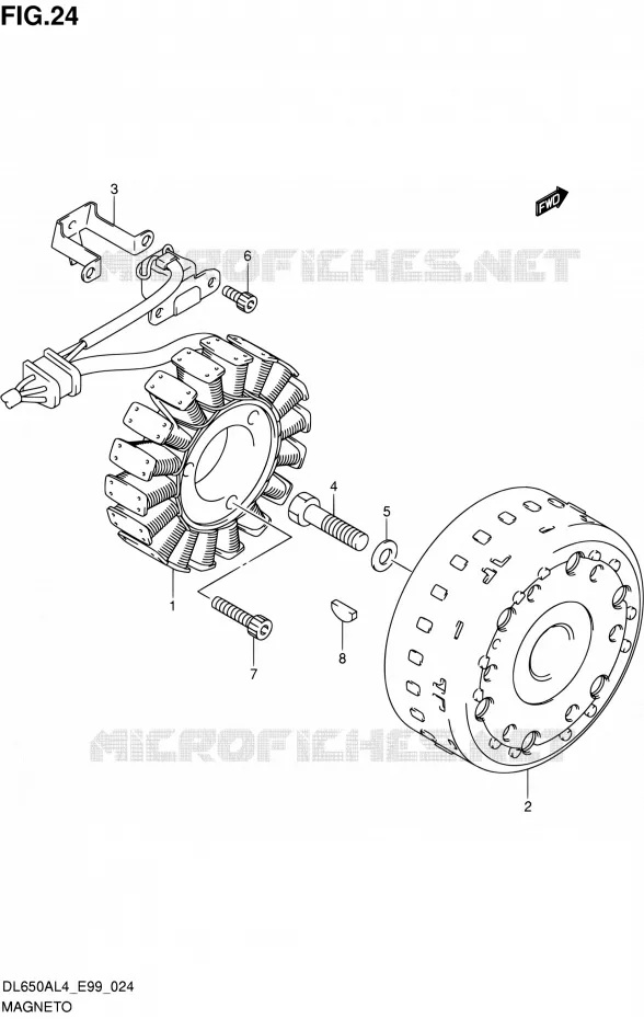 ALLUMAGE ROTOR - STATOR Suzuki MOTO 650 V-STROM 2015  DL650A L4 (E99)