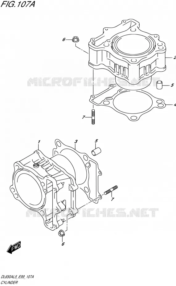 CYLINDRE Suzuki MOTO 650 V-STROM 2015  DL650A L5 (E99)