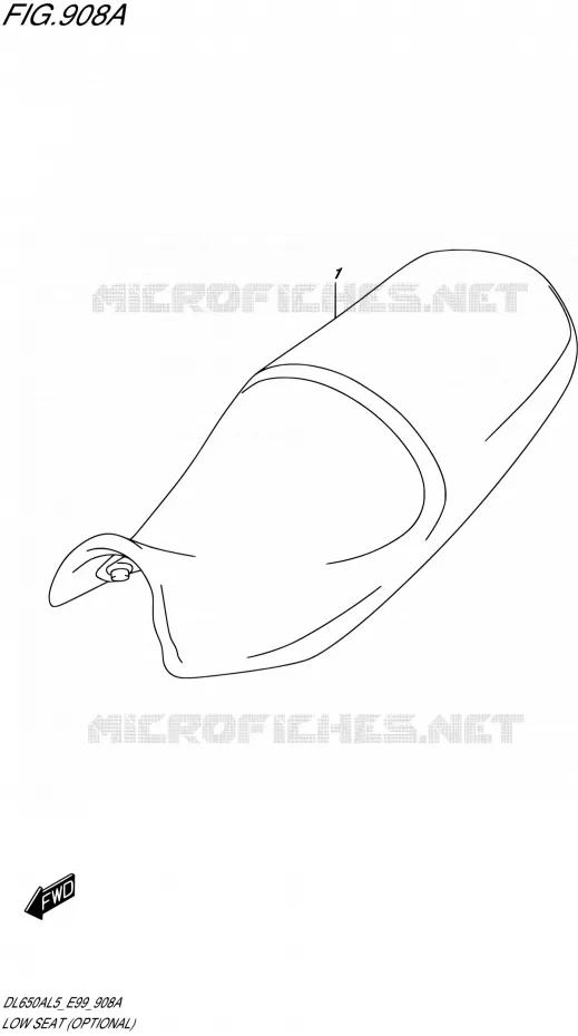SELLE BASSE (OPTIONAL) Suzuki MOTO 650 V-STROM 2015  DL650A L5 (E99)