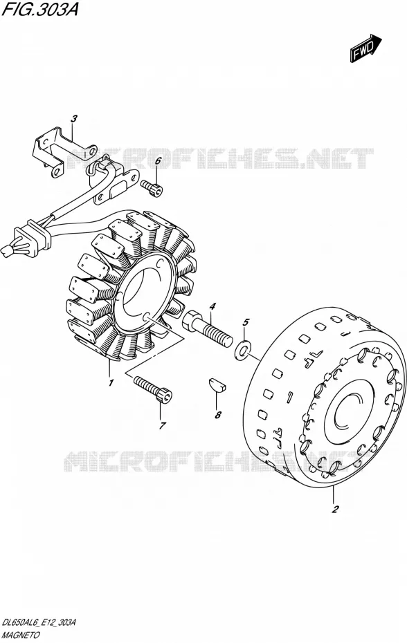 ALLUMAGE ROTOR - STATOR Suzuki MOTO 650 V-STROM 2016  DL650A L6 (E12)