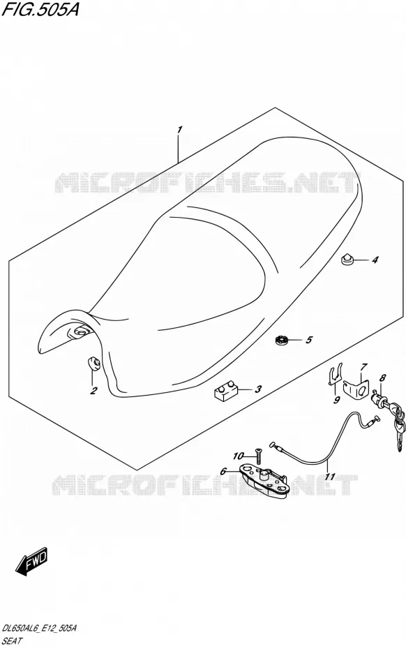SELLE Suzuki MOTO 650 V-STROM 2016  DL650A L6 (E12)