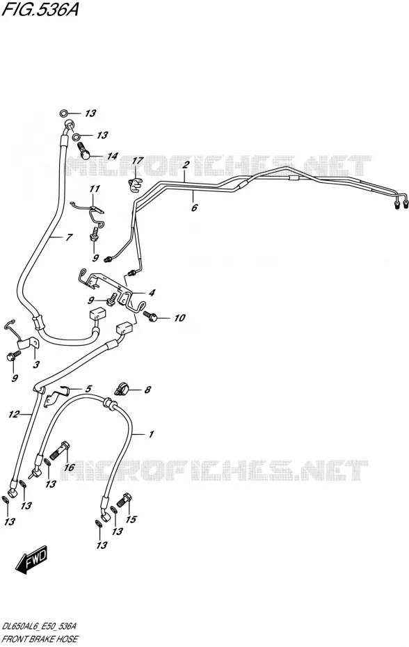 DURITE DE FREIN AVANT Suzuki MOTO 650 V-STROM 2016  DL650A L6 (E50)