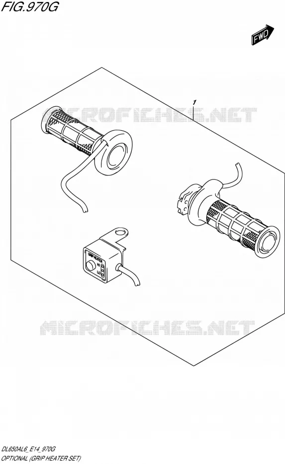 OPTIONS (GRIP HEATER SET) Suzuki MOTO 650 V-STROM 2016  DL650A L6/DL650XA L6 (E14)