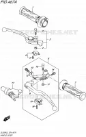 ENSEMBLE LEVIERS   POIGNEES pour Suzuki V-STROM 650 2015