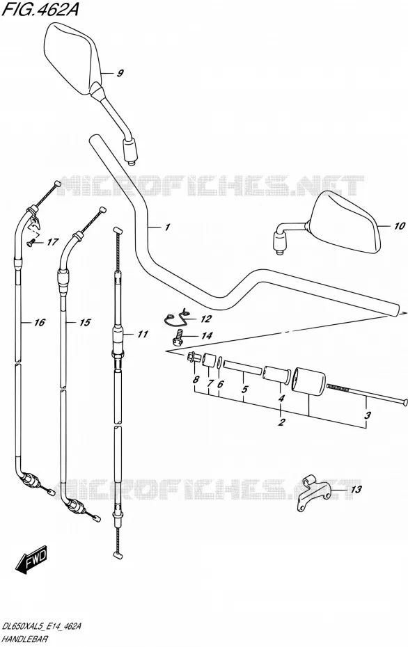 GUIDON Suzuki MOTO 650 V-STROM 2015  DL650XA L5 (E14)