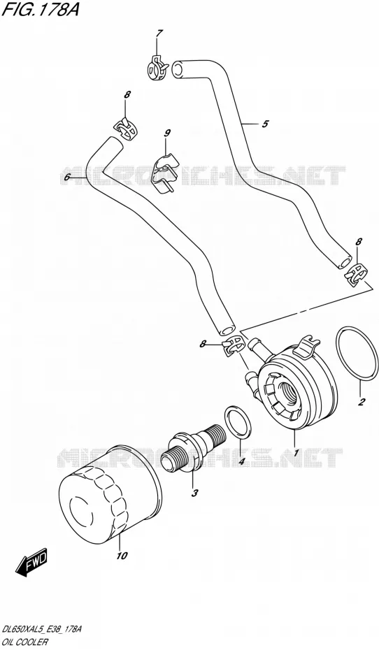 RADIATEUR D'HUILE Suzuki MOTO 650 V-STROM 2015  DL650XA L5 (E38)
