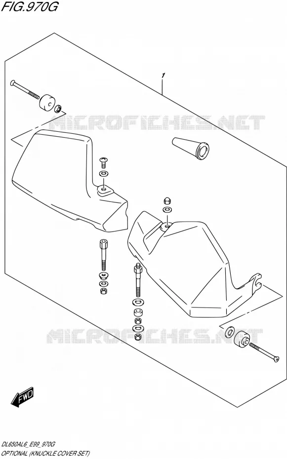 OPTIONS (KNUCKLE COVER SET) Suzuki MOTO 650 V-STROM 2016  DL650XA L6 (E99)
