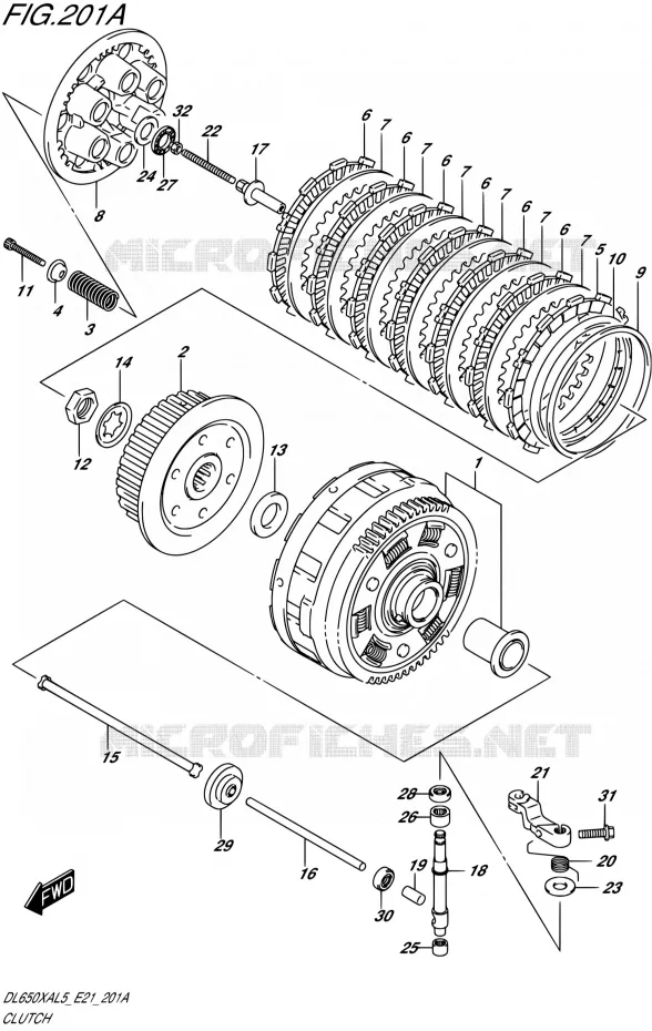 EMBRAYAGE Suzuki MOTO 650 V-STROM 2015  DL650XAUE L5 (E21)
