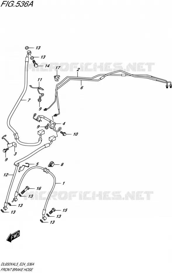 DURITE DE FREIN AVANT Suzuki MOTO 650 V-STROM 2015  DL650XAUE L5 (E24)