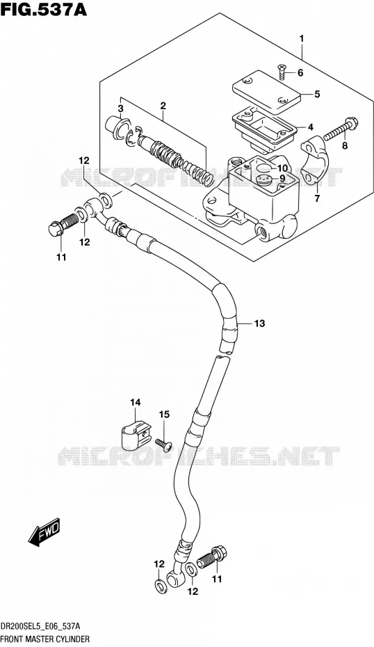 MAITRE CYLINDRE AVANT Suzuki MOTO 200 DR 2015  DR200SE L5 (E06)