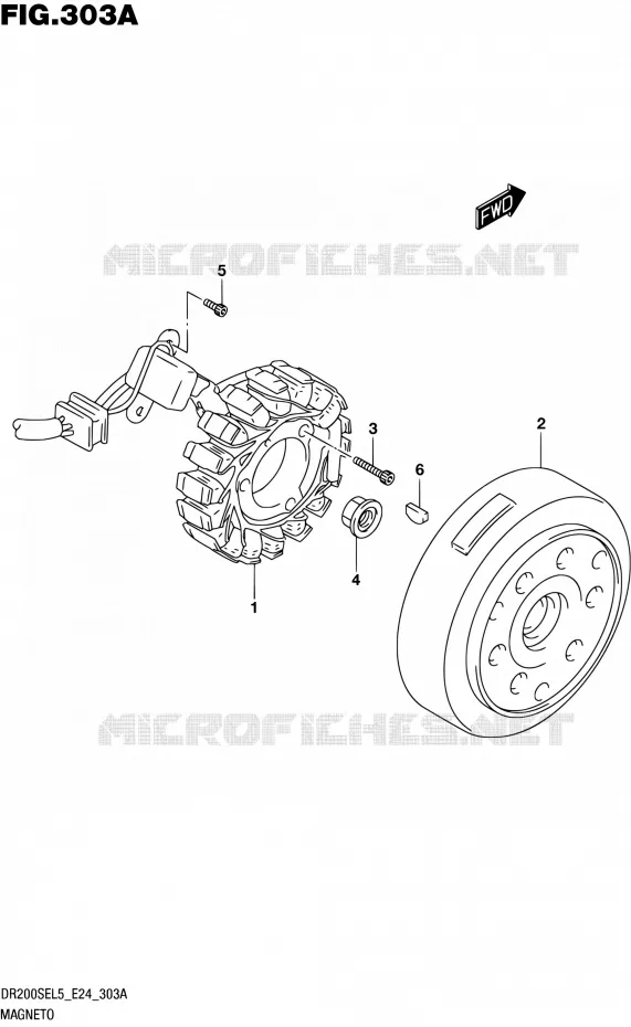 ALLUMAGE ROTOR - STATOR Suzuki MOTO 200 DR 2015  DR200SE L5 (E24)