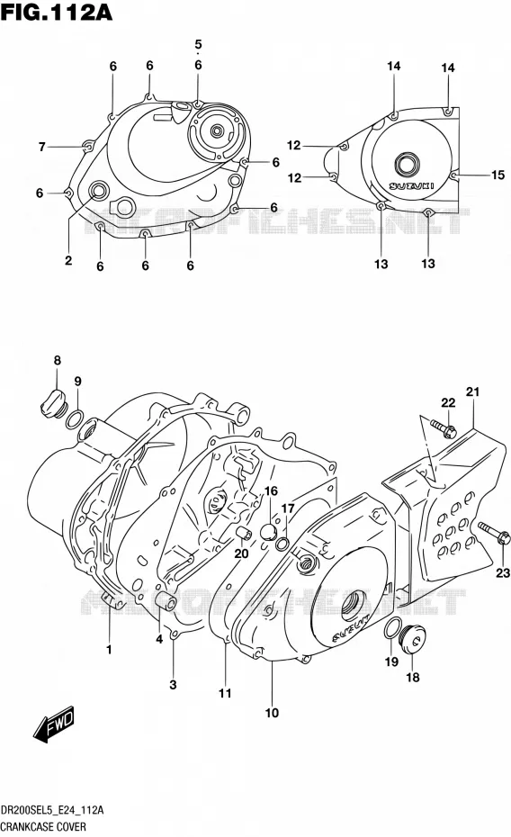 CARTER Suzuki MOTO 200 DR 2015  DR200SE L5 (E24)