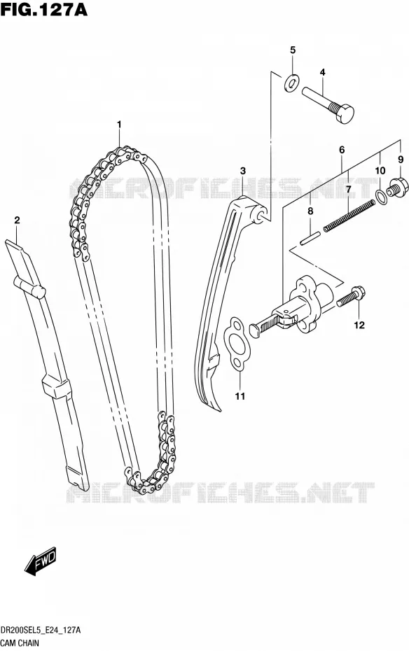 DISTRIBUTION Suzuki MOTO 200 DR 2015  DR200SE L5 (E24)