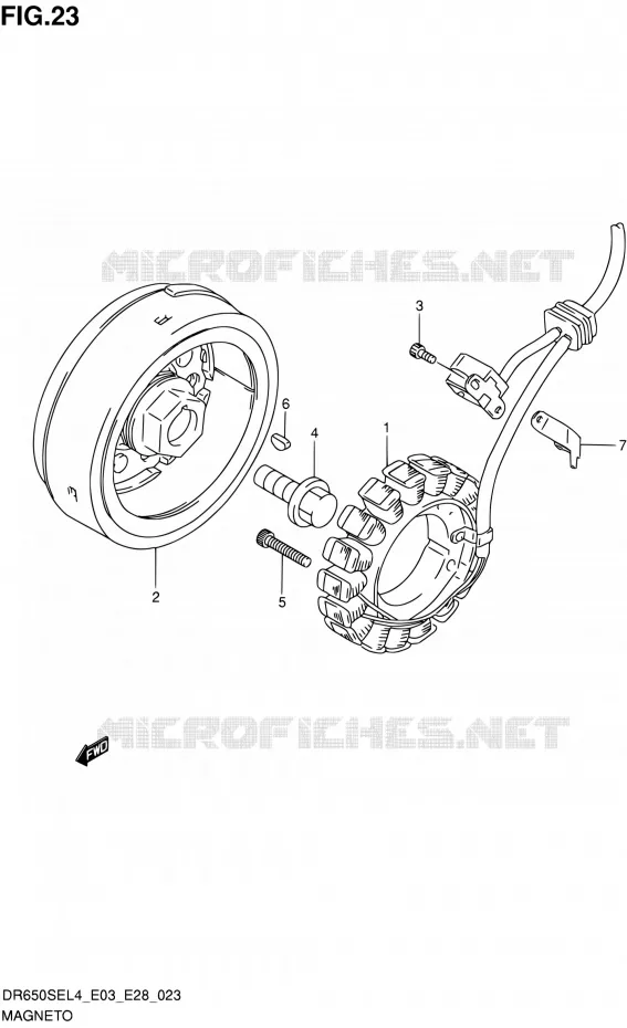 ALLUMAGE ROTOR - STATOR Suzuki MOTO 650 DR 2014  DR650SE L4 (E03,E28,E33)