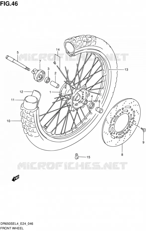 ROUE AVANT Suzuki MOTO 650 DR 2014  DR650SE L4 (E24)