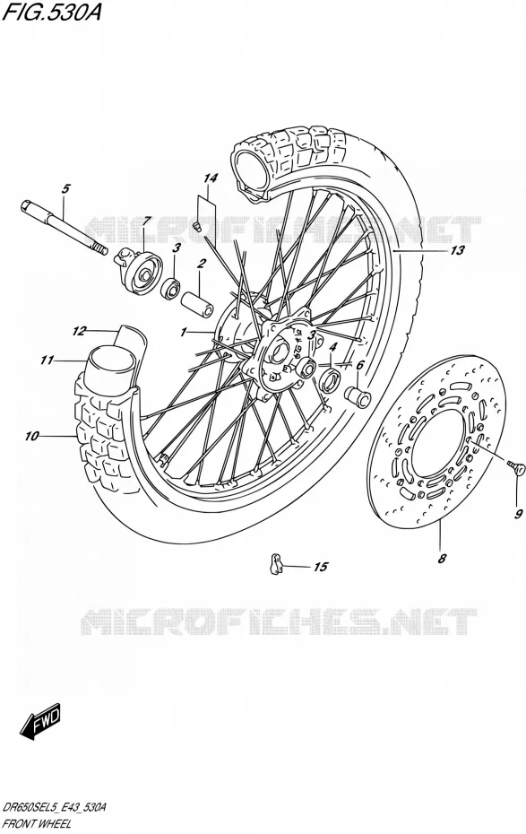 ROUE AVANT Suzuki MOTO 650 DR 2015  DR650SE L5 (E43)
