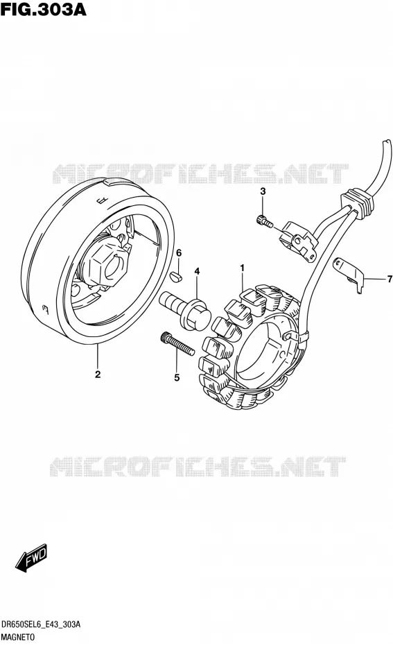 ALLUMAGE ROTOR - STATOR Suzuki MOTO 650 DR 2016  DR650SE L6 (E43)