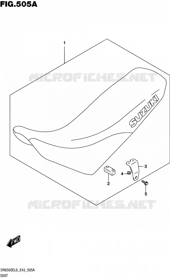 SELLE Suzuki MOTO 650 DR 2016  DR650SE L6 (E43)