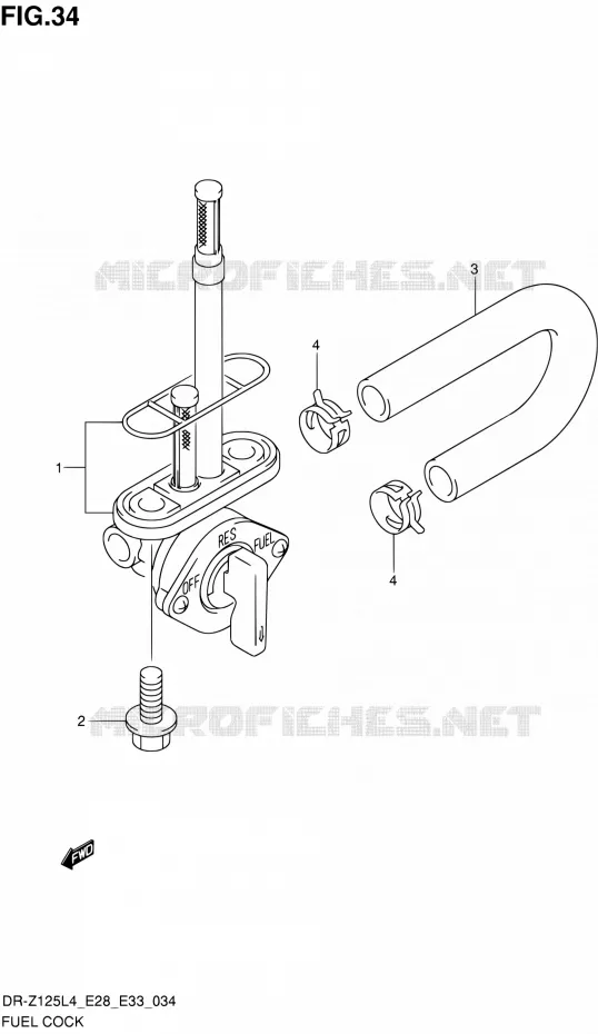 ROBINET D'ESSENCE Suzuki MOTO 125 DR-Z 2014  DR-Z125 L4