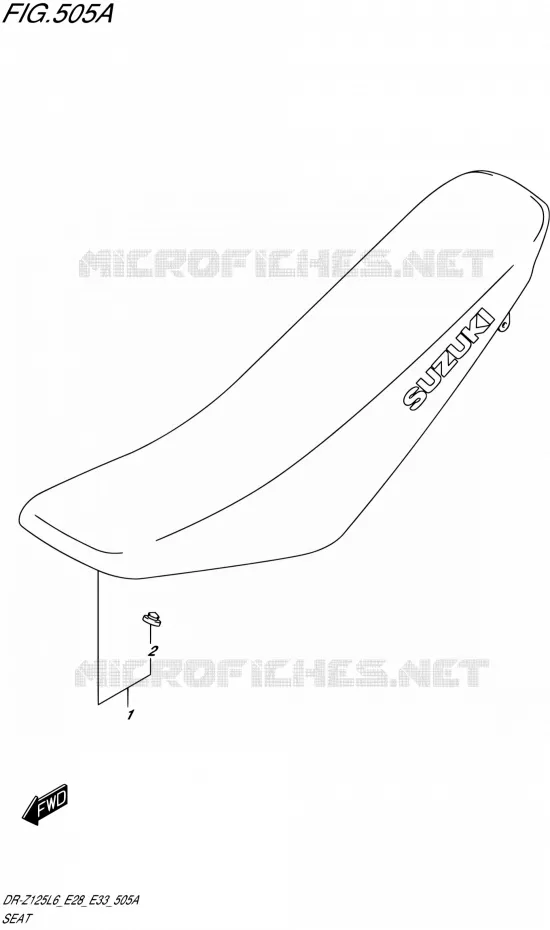 SELLE Suzuki MOTO 125 DR-Z 2016  DR-Z125L L6 (E28,E33)