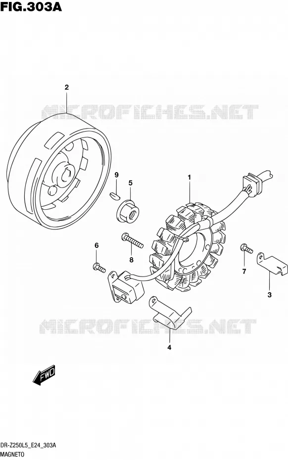 ALLUMAGE ROTOR - STATOR Suzuki MOTO 250 DR-Z 2015  DR-Z250 L5 (E24)