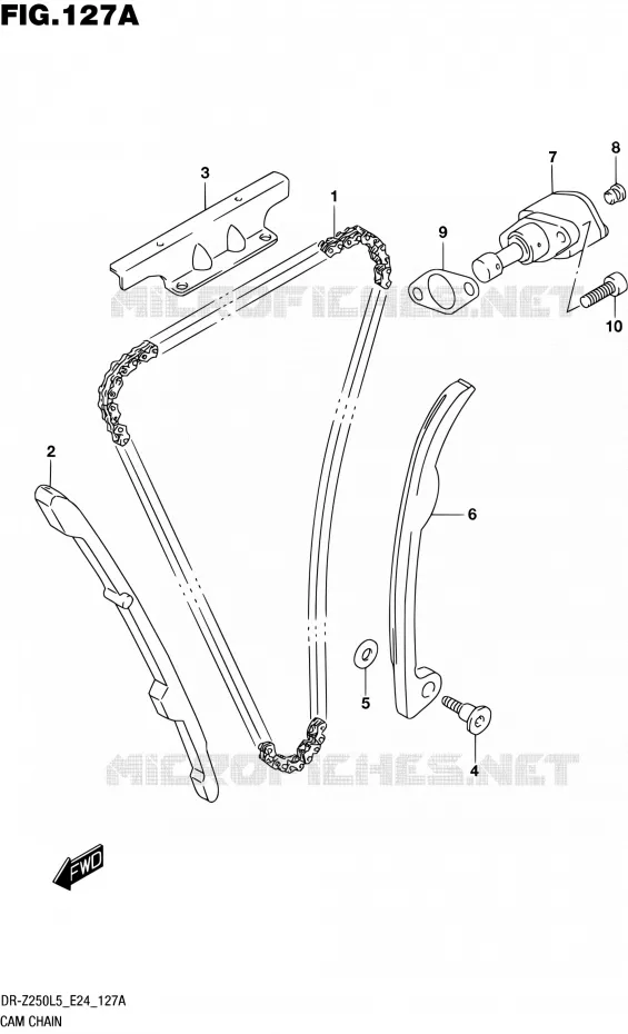 DISTRIBUTION Suzuki MOTO 250 DR-Z 2015  DR-Z250 L5 (E24)