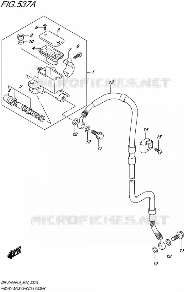 MAITRE CYLINDRE AVANT Suzuki MOTO 400 DR-Z 2015  DR-Z400E L5 (E24)